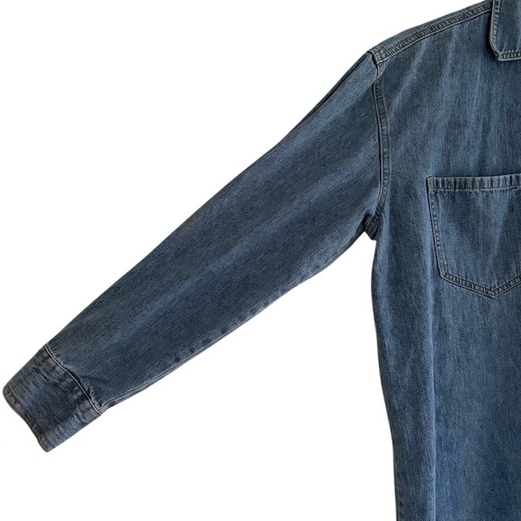 Vintage Disney Store WInnie the Pooh Embroidered Denim Shirt Floral 90s Y2K Sz L - Picture 7 of 16